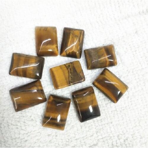 12PCS Nature Tiger Eye Stone Cabochons Rectangle Shape No HOLE 10X12MM 12X14MM 13X18MM Free Shippings