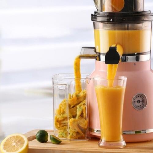 180W Slow Juicer Cold Press Extractor Filter Easy Wash Electric Fruit Juicer Machine Large Caliber Multi-Color Squeezer 220V