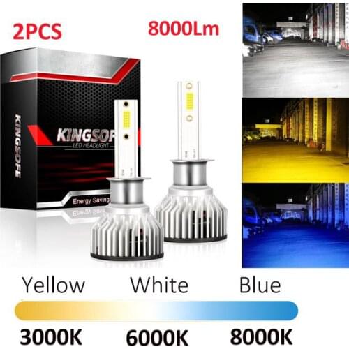 F2A 2pcs H1 H7 LED H4 8000LM 6000K 8000K 3000K 9005 9006 H11H8 H9 Led Car Headlight Bulb CSP CHIP 40W LED H7 Auto Lamp 12V 24V