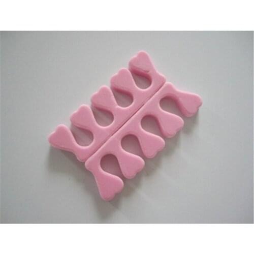 20Pcs Pack Nail Art Toes Separators Fingers Red Color Soft Sponge UV Gel Polish Beauty Manicure Pedicure Tools