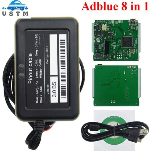 2021 Truck 8 IN 1 Adblue ADBLUE Emulator 8 in 1 with Nox Sensor Adblue Emulator Truck Diagnostic Tool Free Shipping