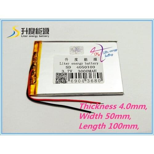The tablet battery 4050100 MP4 battery't a MP5 4.0*50*100 battery 3000mah Lithium polymer Battery