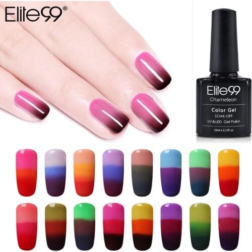 Elite99 10ml Thermal Color Changing Gel Nail Polish Temperature Change Color UV Gel Polish Soak Off Nail Art Lacquer Varnish