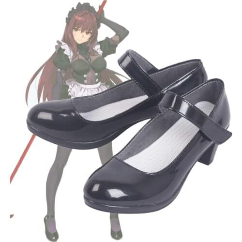 Fate Grand Order FGO Lancer Scathach Maid Cosplay Shoes Boots Custom Made