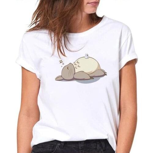 Harajuku Shirt Tee Shirt Femme Fashion Totoro Print T Shirt Women Tops Casual Funny Tshirt Summer Short Sleeve Camiseta Mujer