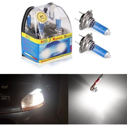 1Pair/2Pcs H7 55W Halogen Bulb With retail Box 6000k Super Bright White h7 Car Headlight Fog Light Halogen Lamp For BMW For Audi