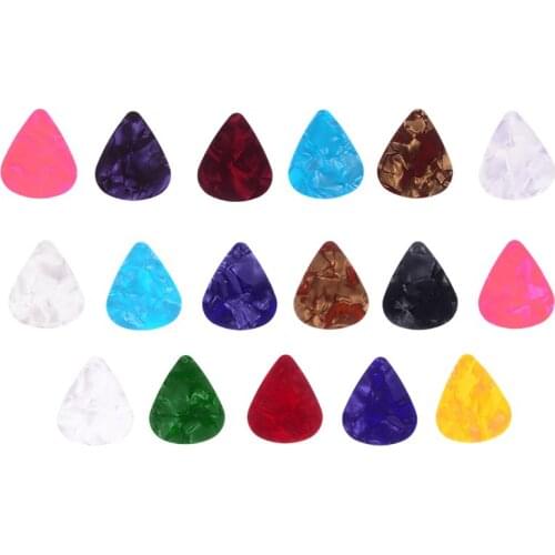 Colorful 20pc 0.46mm 0.71mm 0.96mm Guitar Picks Celluloid Mediators For Bass Guitar