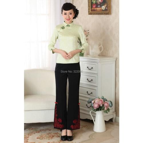 Shanghai Story New Sale cheongsam top traditional Chinese Womens cheongsam Top Charming chinese blouse top 2 color