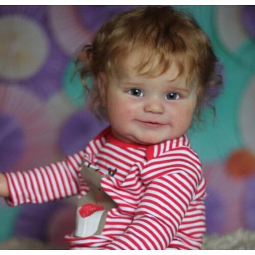 NPK 19inch DIY toy Popular reborn doll kit Maddie very soft lifelike real touch fresh color unpainted doll parts