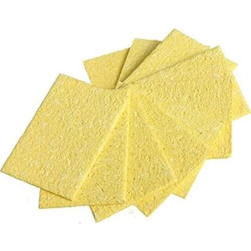 100Pcs Soldering Iron Solder Tip Welding Cleaning Sponge Soldering Iron Sponge Pad Replacement Sponges Cleaning Pads