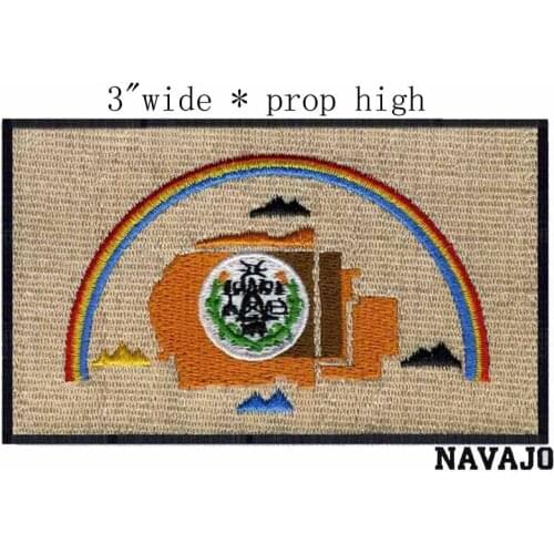 Navajo Nation Flag 3"wide embroidery patch for rainbow/arched/orange color