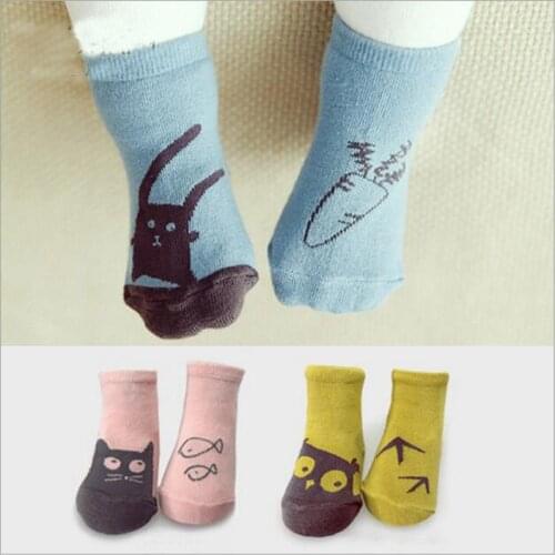Unisex New born Baby Socks Kids floor sock baby boys socks girls kids Children cutu animal Rabbit cat pattern socks cotton