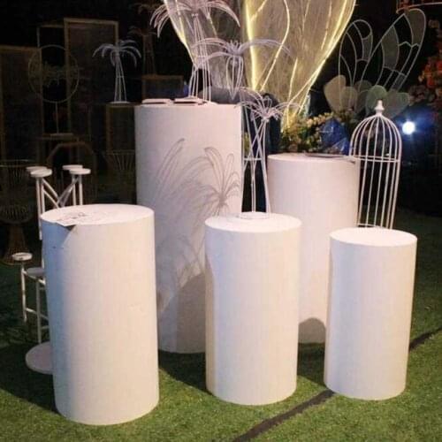 Lastest Luxury Party Round Cylinder Pedestal Display Art Decor Plinths Pillars for DIY Wedding Decoration