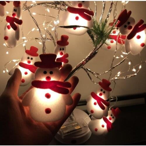New 3m 10LED Snowman Christmas Tree LED Garland Light String Christmas Decoration Home Decoration Christmas Pendant