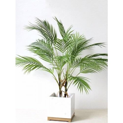 Plastic Artificial Palm Leaf Plants Green Desert Summer Decoration Tropical Fake Plant Garden Home Jungle Party Decor Wedding