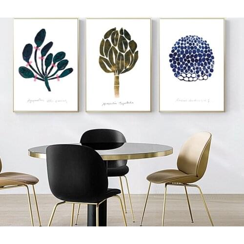 Simple Nordic watercolor landscape flowers small fresh art dining room hallway murals poster canvas decorative painting