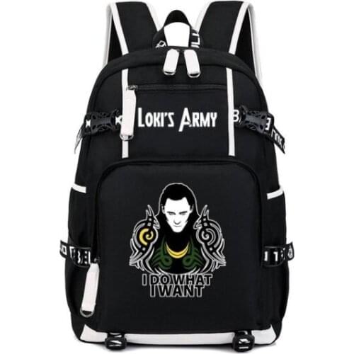 New Comics Supervillain Loki School Backpack Unisex Black Laptop Travel Shoulder Bag Cartoon Teens Work Casual Bags Gift