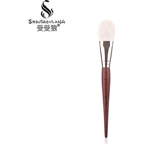Shoushoulang Professional Handmade Make Up Brush Angled Blush Blusher Brush HZ1005 Soft Saikoho Goat Hair Makeup Brushes
