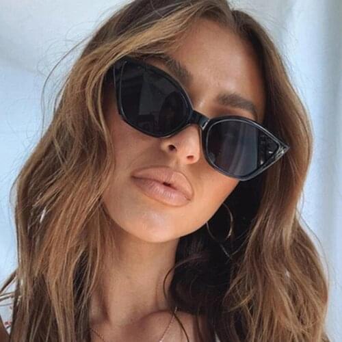 Vintage Cat Eye Sunglasses Women Fashion Black Brand Designer Small Shades For Women 2021 Trend Sunglasses For Female