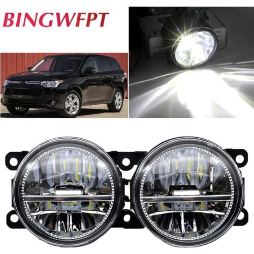 2pcs Car Front Bumper 12V LED fog Lights For Mitsubishi Outlancer 3 2013 For Mitsubishi Outlander ZJ 2012~2015 Halogen lamps