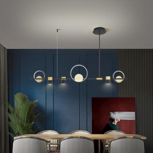 LED Nordic Light Luxury Commercial Strip Light Modern Simple Dining Table Light Creative Personality Net Red Dining Chandelier