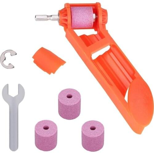 Drill Sharpener Portable Diamond Drill Sharpening Tool Corundum Grinding Wheel For Drills Width Range Orange