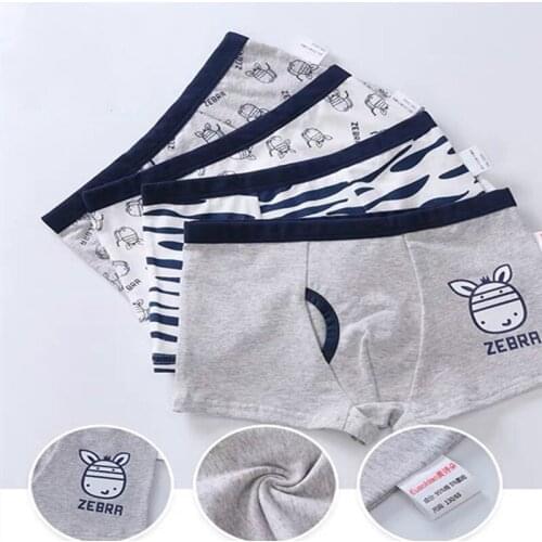 6Pcs/lot teenager kids boys underwear baby boxer briefs soft organic cotton children panties for boy for 2-10years underpants