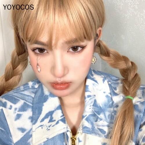 YOYOCOS Synthetic Hair Extension Pre Stretched 70cm Jumbo Braids Long Ombre Jumbo Braiding Wig Heat Resistant Sythentic Hair