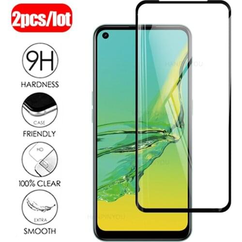 2Pcs Protective Tempered Glass on For Oppo A32 A 32 oppoa32 6.5" Full Cover Screen Protector Glass Film