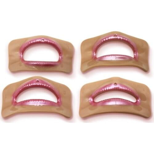 4 pcs Dental Laboratory Esthetics Lip Checking Teeth Arrangement , midline,4 Different Mouth Shape Lab Tech