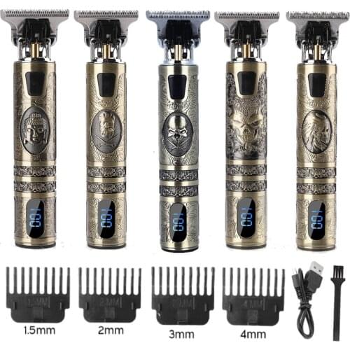 2021 T9 Electric Hair Trimmer Cordless Shaver Beard Trimmer Electric Shaver for Men 0mm Men Barber Hair Cutting Machine For Men