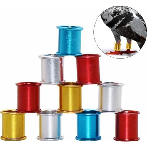 50 Pcs Aluminum Pigeon Foot Ring 8mm Bird Ring Identification Race Pigeons Color Ring Bird Tools Pigeon Supplies