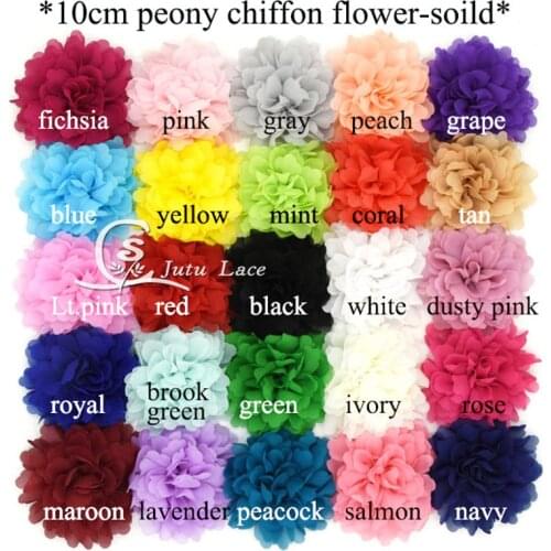 60 pcs/ lot , 10 cm chiffon Flowers Wedding Headband Fabric hair accessories