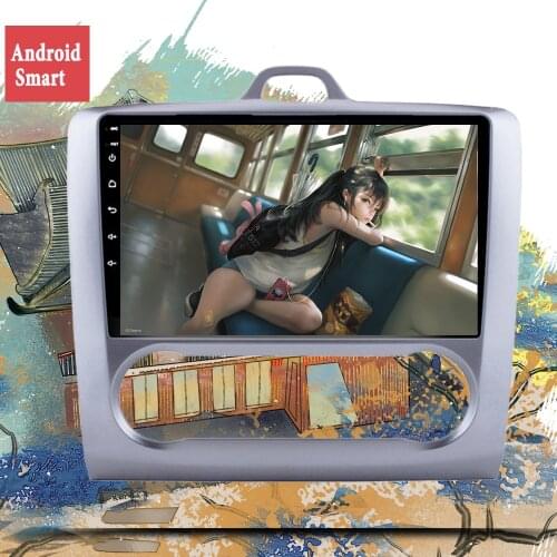 2 DIN 9 Inch Android 10.0 GPS Navigation Touchscreen Quad-core Car Radio For Ford Focus Exi AT 2004 2005 2006 2007 2008-2011