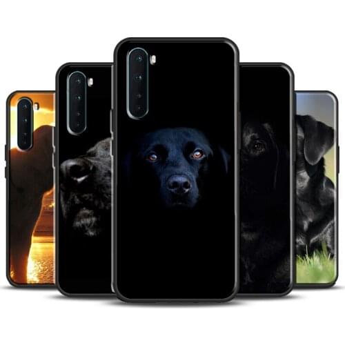 Black labrador retriever Animal Dog Case For OnePlus Nord 6 7 T 8 Pro OPPO Reno4 Pro A9 For Realme 6 X2 Pro 7 X7 X50 XT C3