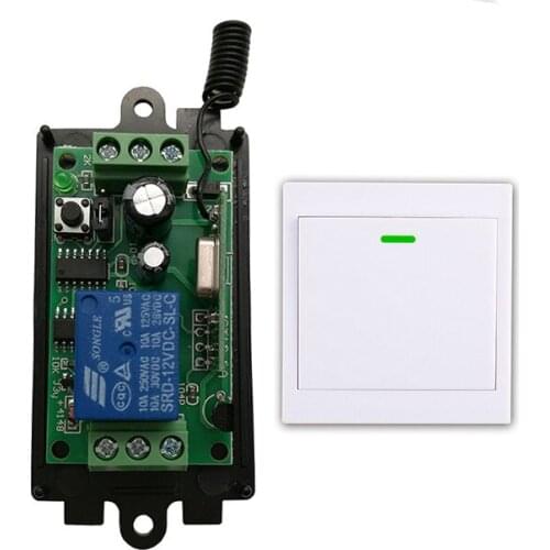 DC 9V 12V 24V 1 CH 1CH RF Wireless Remote Control Switch Relay Receiver +86 Wall Panel Remote Transmitter ,315/433.92 MHZ