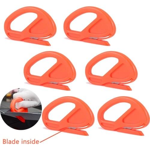 EHDIS 6pcs Vinyl Covering Film Snitty Safety Cutter Knife Carbon Fiber Wrap Decal Sticker Paper Slitter Window Tint Cutting Tool