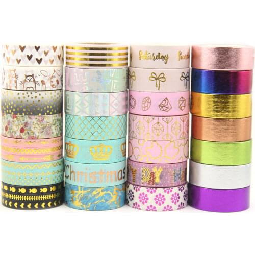 G72 - G156 Foil Washi Tape Scrapbooking Masking Adhesive Tapes Paper Japanese Kawaii Stationery Stickers School Supplies