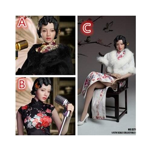 Best Sell 3 Color Styles Sexy Singer Women SET046 Of ShangHai Disco Party 1/6 Scale With Head No Body For Collection