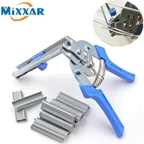 ZK30 Fastening Clamp Installation Poultry Cage Plier & 600 Nails Chichen Rabbit Fox Bird Dog Cage Clamp Installation Kit Tool