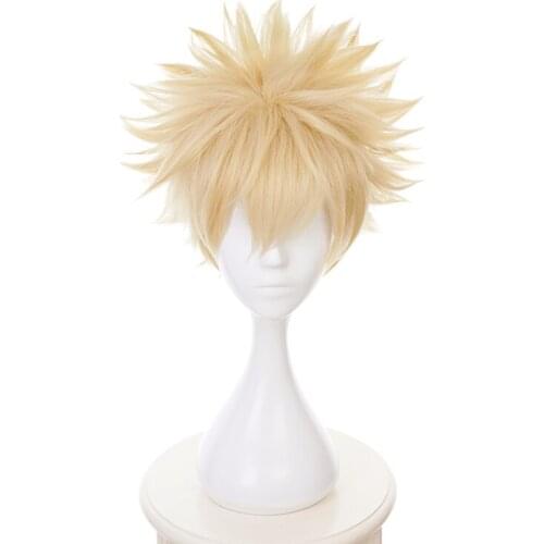 My Hero Academia Bakugou Katsuki Bakugo Short Wig Cosplay Costume Boku no Hero Academia Heat Resistant Synthetic Hair Men Wigs
