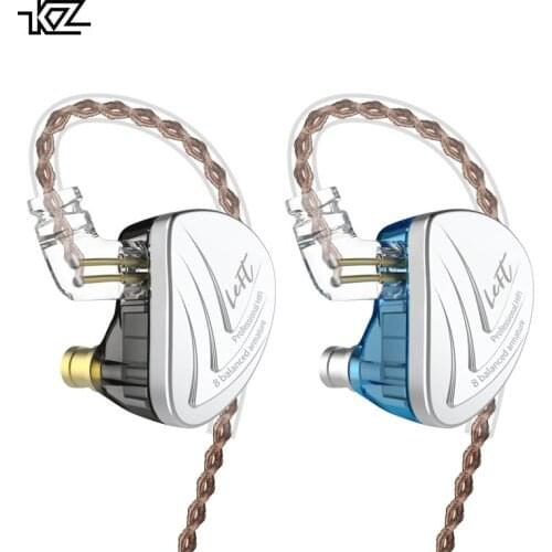 KZ AS16 Headset 16BA Balanced Armature Units HIFI Bass In Ear Monitor Earphones Noise Cancelling Earbuds For Phone