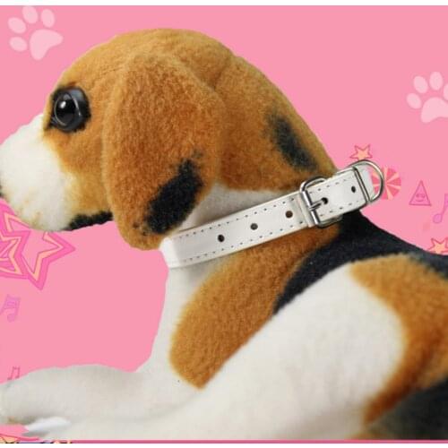 Soft PU Leather Pet Dog Collar Fashion Solid Color Dogs Pet Neck Strap Ring Wearable Adjustable Pet Collars Dogs Products