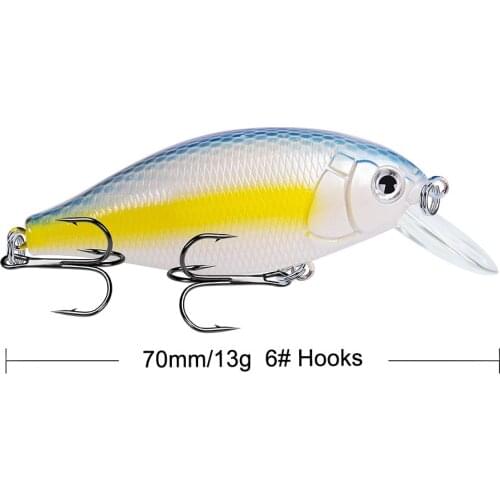 Floating Wobbler Fishing VIB Lure 7cm 13G Artificial Fly Pesca Crankbait Hard Bait Jerkbait Tackle 10color Available 1Pcs