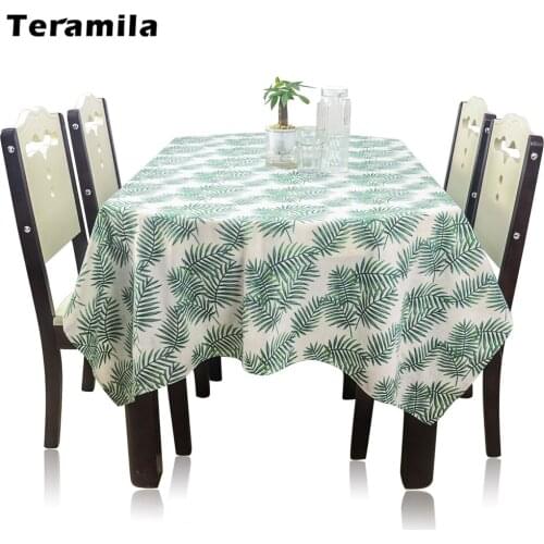 Teramila Rectangular Dining Thick Table Cloth Home Decoration Wedding Mantel Cotton Linen Tablecloths Oval Square Tea Desk Cover