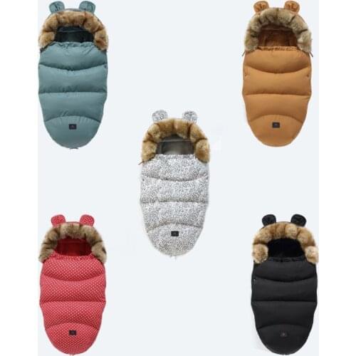 Baby Stroller Sleeping Bag Winter Warm Sleepsacks Robe Newborn Infant Footmuff