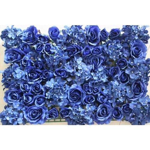 SPR Dark blue-10pcs/lot Artificial silk rose flower wall wedding background lawn/pillar road lead arrangement flowers decoration