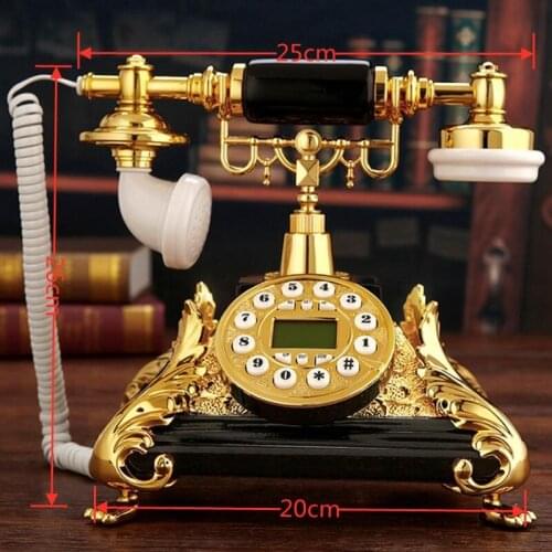 Vintage Telephone European fixed Swivel Plate Touch Dial Antique Landline Phone Office Home Hotel made of resin