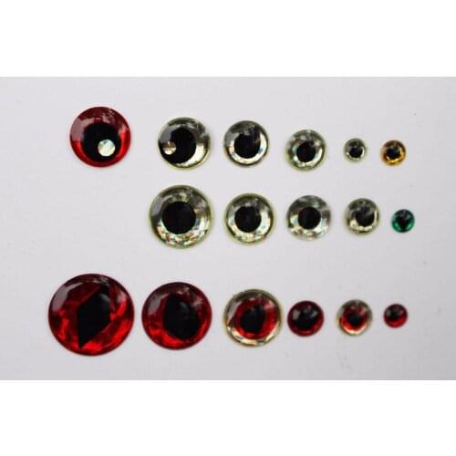 Tigofly 200 pcs assorted 3D Sticky Holographic Fishing Lure Eyes Realistic DIY Making Fly Tying Materials Jigs Crafts Baits