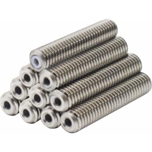 2pcs/set ANET A8 A2 PTFE tube inside M6*30mm Nozzle Throat Tube for 1.75mm filament Makerbot MK8 3D Printer Extruder 3d printer